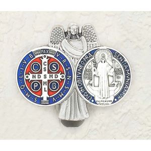 St. Benedict Guardian Angel Visor Clip from Italy 