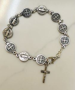 St. Benedict Round Bead Rosary Bracelet