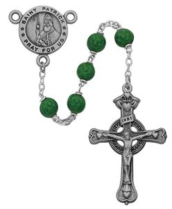 St. Patrick 7mm Green Rosary