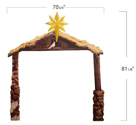 Stable for Real Life Nativity Yard Stake Set (non lighted)