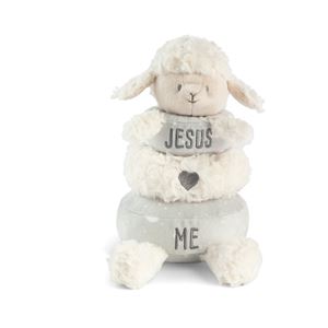Jesus Loves Me Lamb Stackable Plush Toy