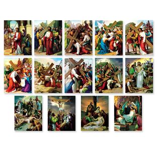Stations of the Cross 8 x 10 Poster Set of 14