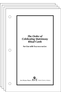The Order of Celebrating Matrimony Cards Ritual Cards Edition