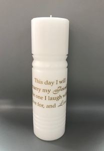This Day 3 x 10 White Unity Candle