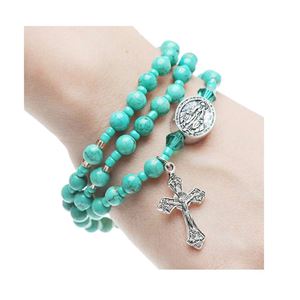 Turquoise Twistable Rosary Bracelet