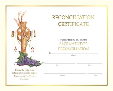 Reconciliation Certificate, Box of 50